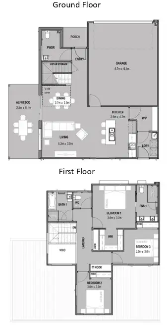 Floorplan of Homely townhouse listing, 23 Cradle Cres, Banya QLD 4551