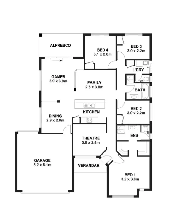 Floorplan of Homely house listing, 4 Riverland Drive, Ellenbrook WA 6069