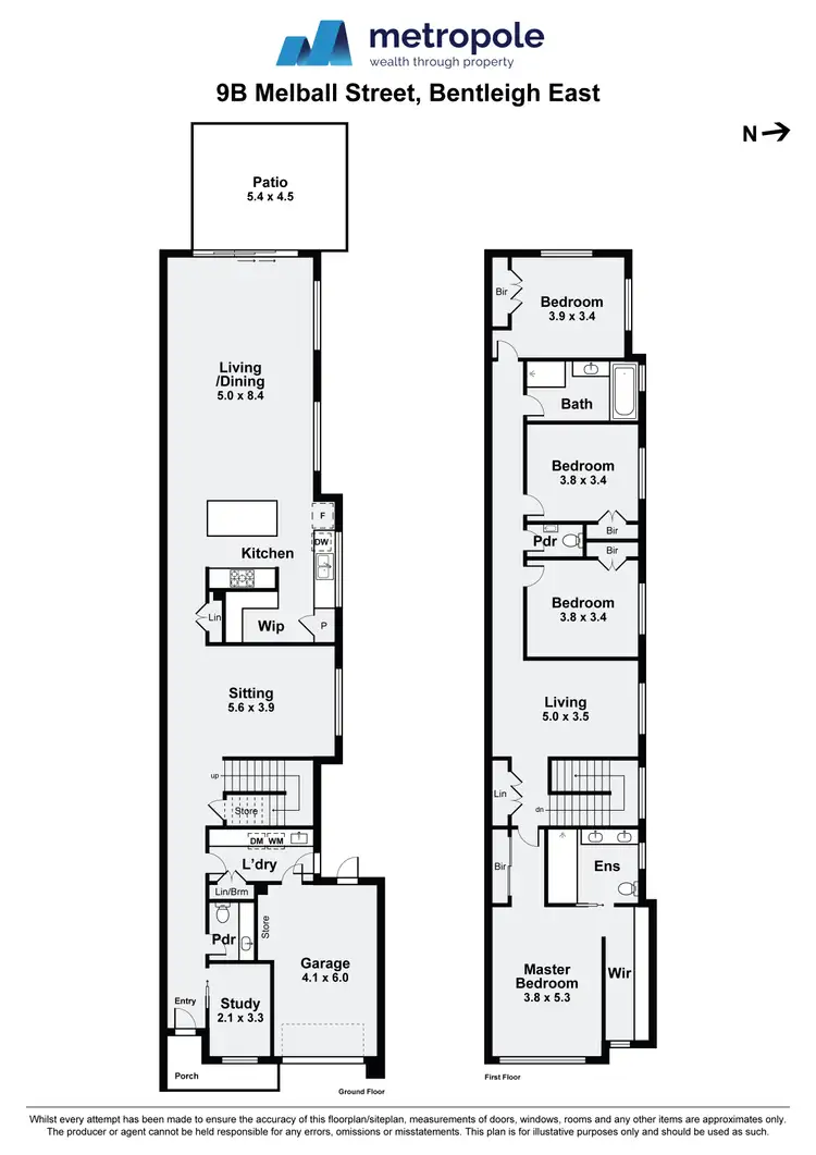 Floorplan of Homely townhouse listing, 9B Melball Street, Bentleigh East VIC 3165