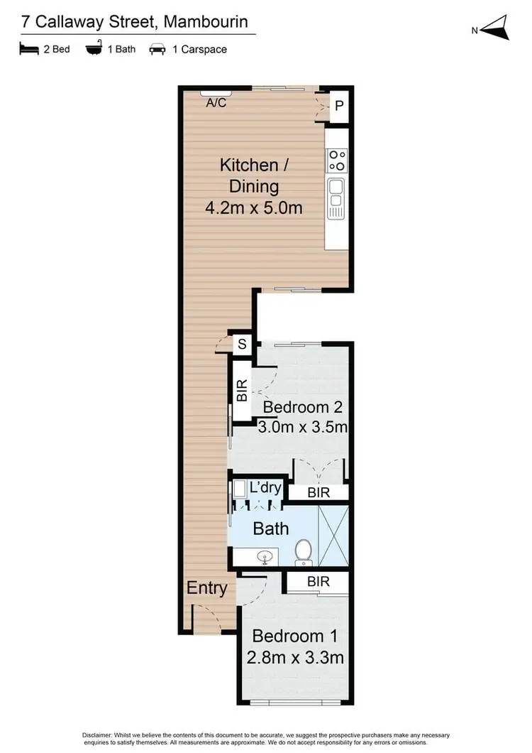 Floorplan of Homely townhouse listing, 7 Callaway Street, Mambourin VIC 3024