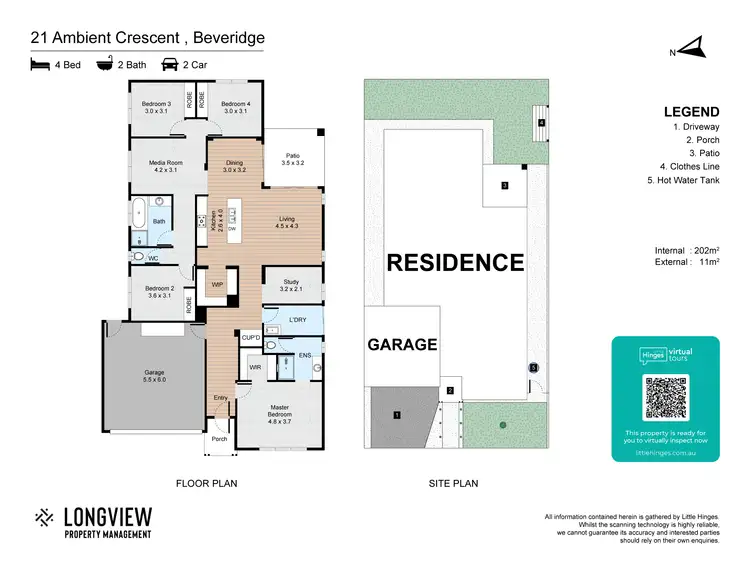 Floorplan of Homely house listing, 21 Ambient Crescent, Beveridge VIC 3753