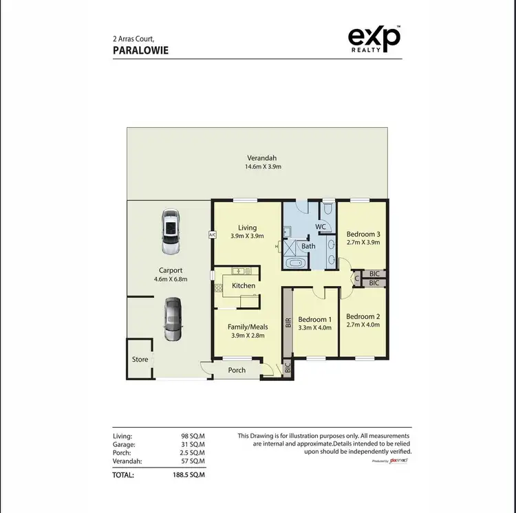 Floorplan of Homely house listing, 2 Arras Court, Paralowie SA 5108