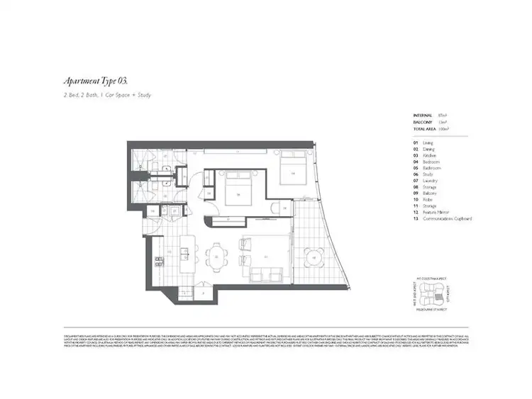 Floorplan of Homely apartment listing, 1803/15 Manning Street, South Brisbane QLD 4101