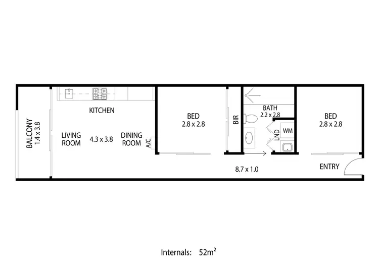 Floorplan of Homely apartment listing, 220/20 Shamrock Street, Abbotsford VIC 3067