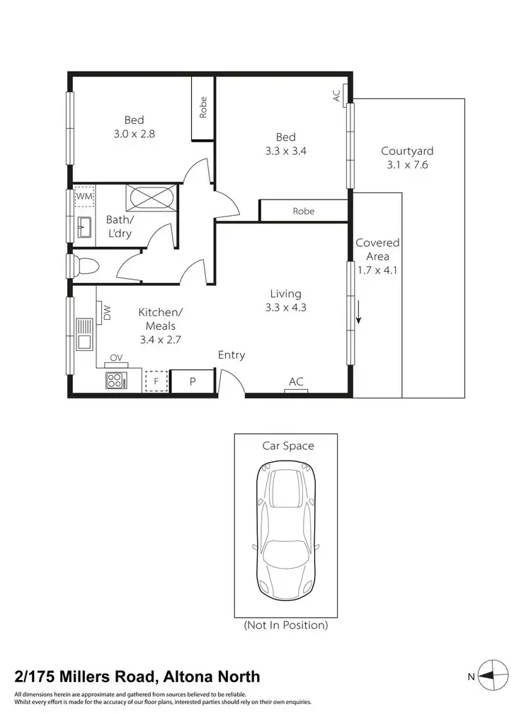 Floorplan of Homely unit listing, 2/175 Millers Road, Altona North VIC 3025