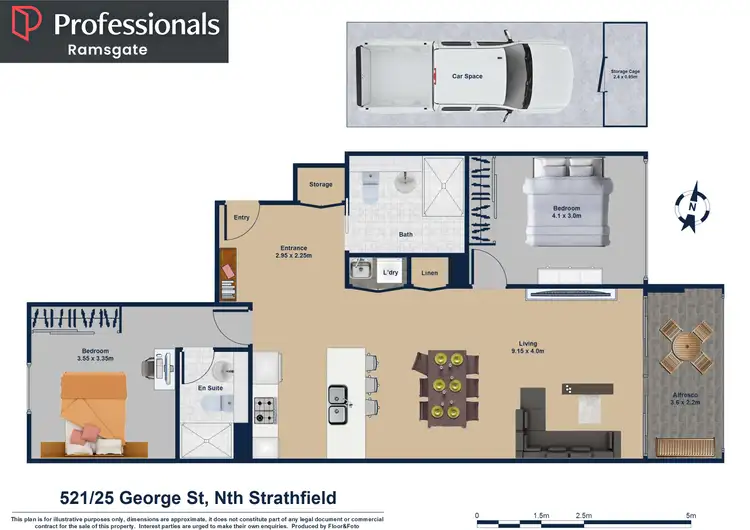 Floorplan of Homely apartment listing, 521/25 George Street, North Strathfield NSW 2137