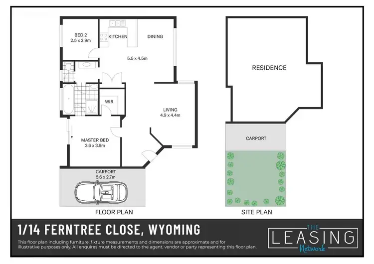 Floorplan of Homely villa listing, 1/14 Ferntree Close, Wyoming NSW 2250