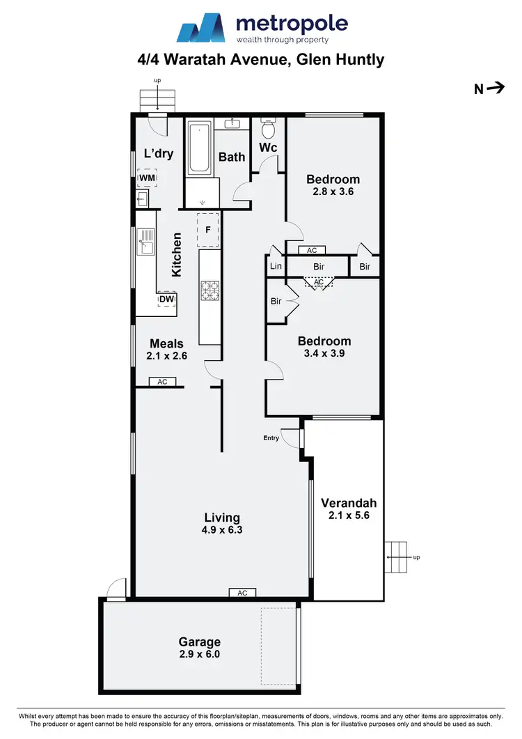 Floorplan of Homely villa listing, 4/4 Waratah Avenue, Glen Huntly VIC 3163