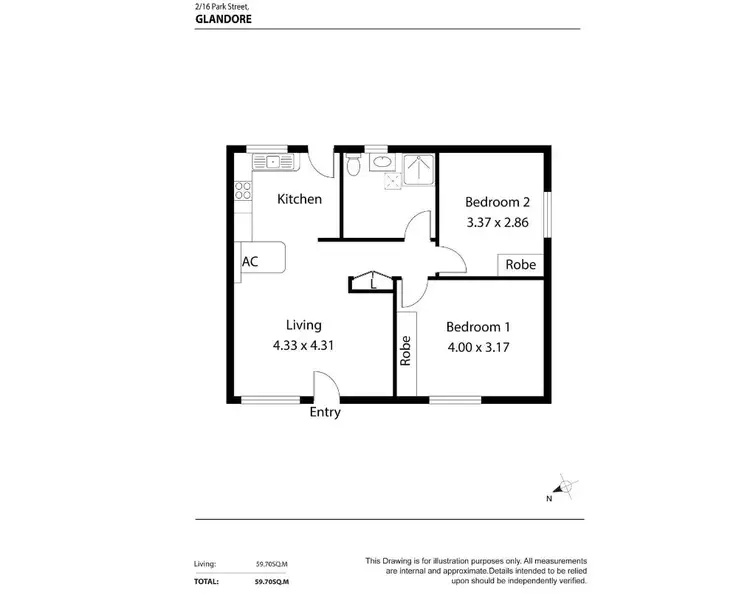 Floorplan of Homely house listing, 2/16 Park Street, Glandore SA 5037
