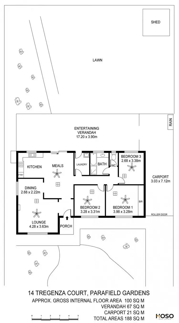 Floorplan of Homely house listing, 14 Tregenza Ct, Parafield Gardens SA 5107