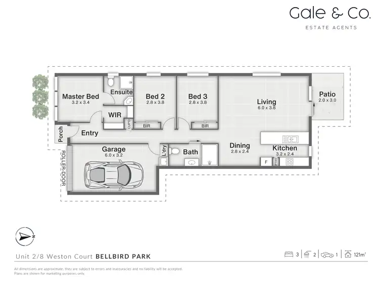 Floorplan of Homely unit listing, 2/8 Weston Court, Bellbird Park QLD 4300