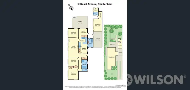 Floorplan of Homely house listing, 1 Stuart Avenue, Cheltenham VIC 3192