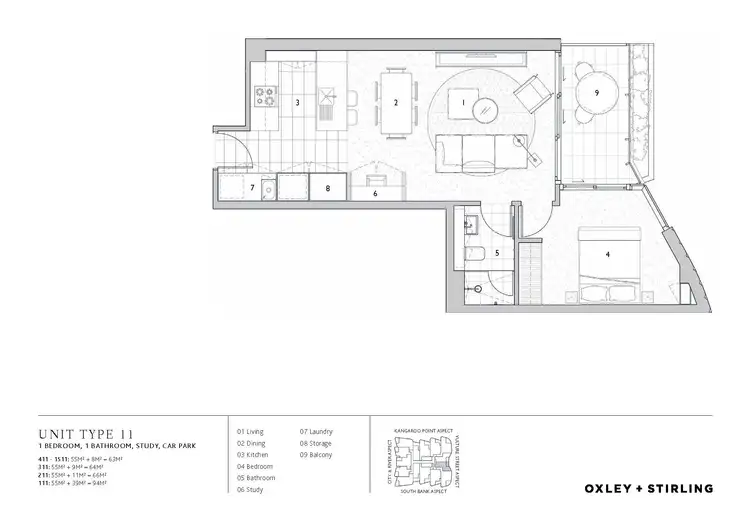 Floorplan of Homely apartment listing, 511/9 Christie Street, South Brisbane QLD 4101