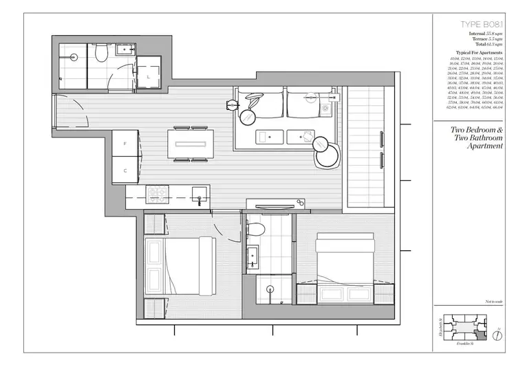 Floorplan of Homely apartment listing, 4604/462 Elizabeth Street, Melbourne VIC 3000