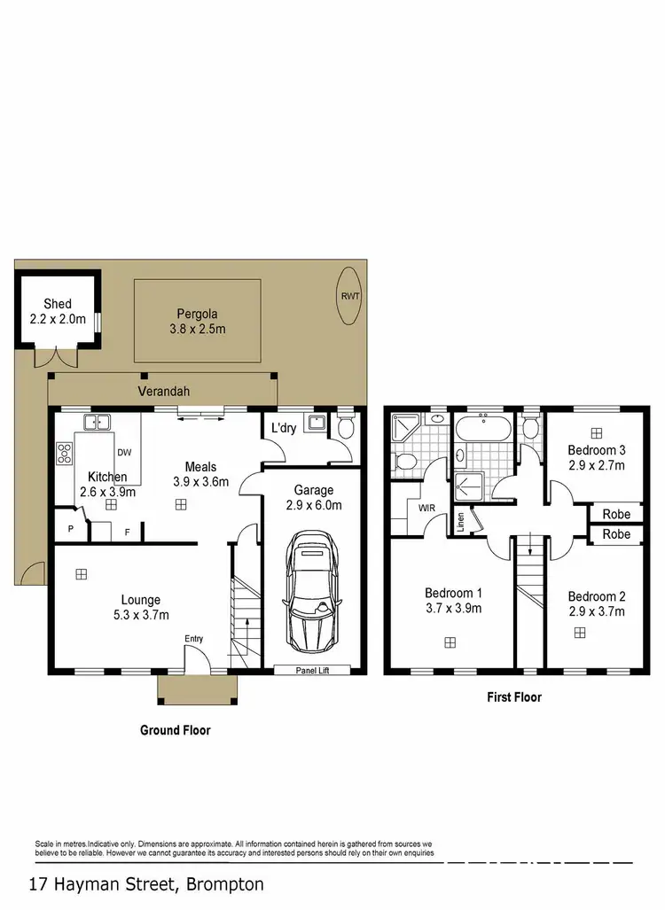 Floorplan of Homely townhouse listing, 17 Hayman Street, Brompton SA 5007