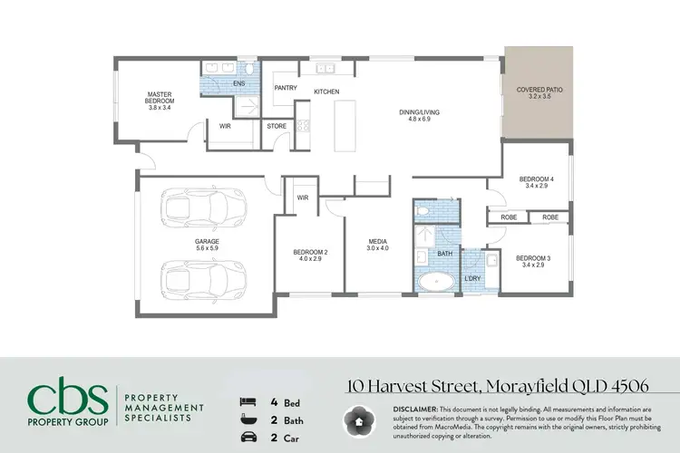 Floorplan of Homely house listing, 10 Harvest Street, Morayfield QLD 4506