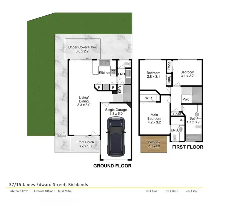 Floorplan of Homely townhouse listing, 37/15 James Edwards Street, Richlands QLD 4077