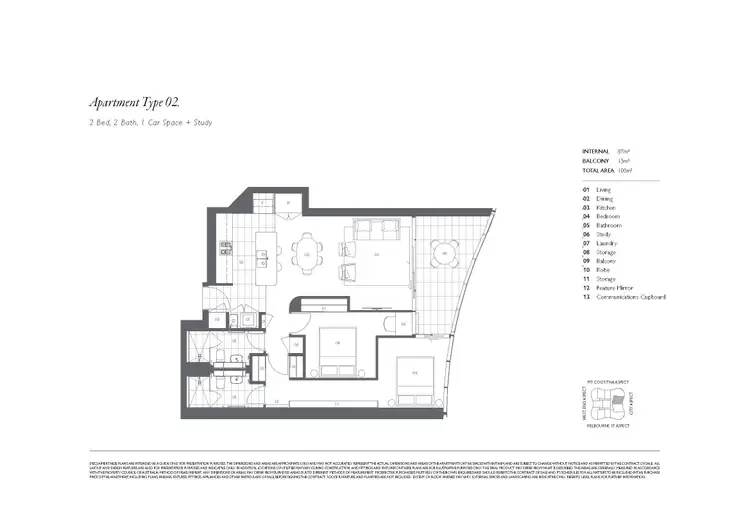 Floorplan of Homely apartment listing, 2602/15 Manning Street, South Brisbane QLD 4101