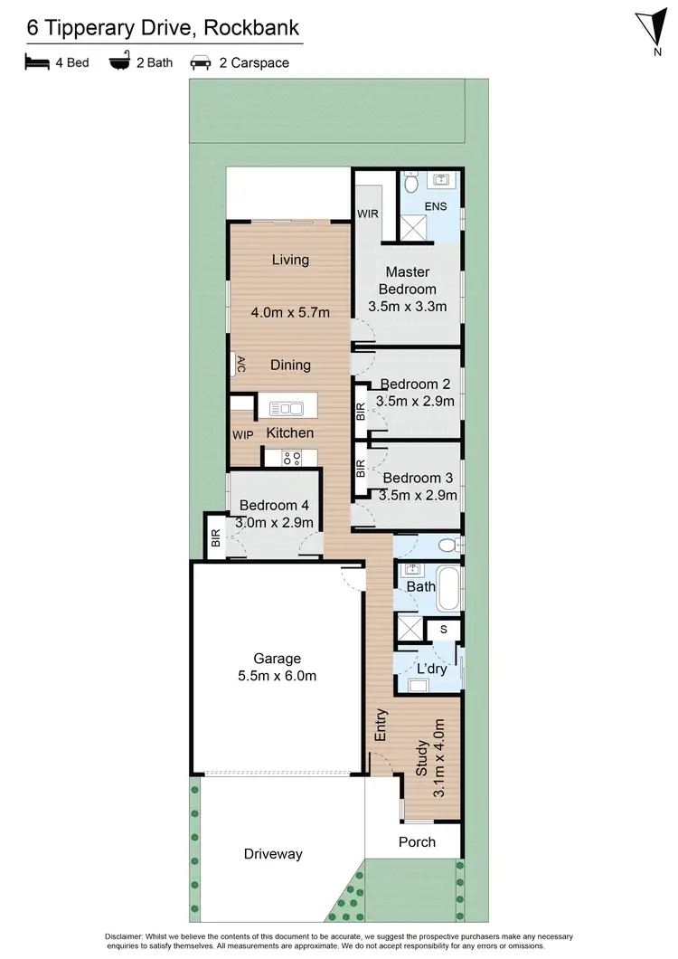 Floorplan of Homely house listing, 6 Tipperary Drive, Rockbank VIC 3335