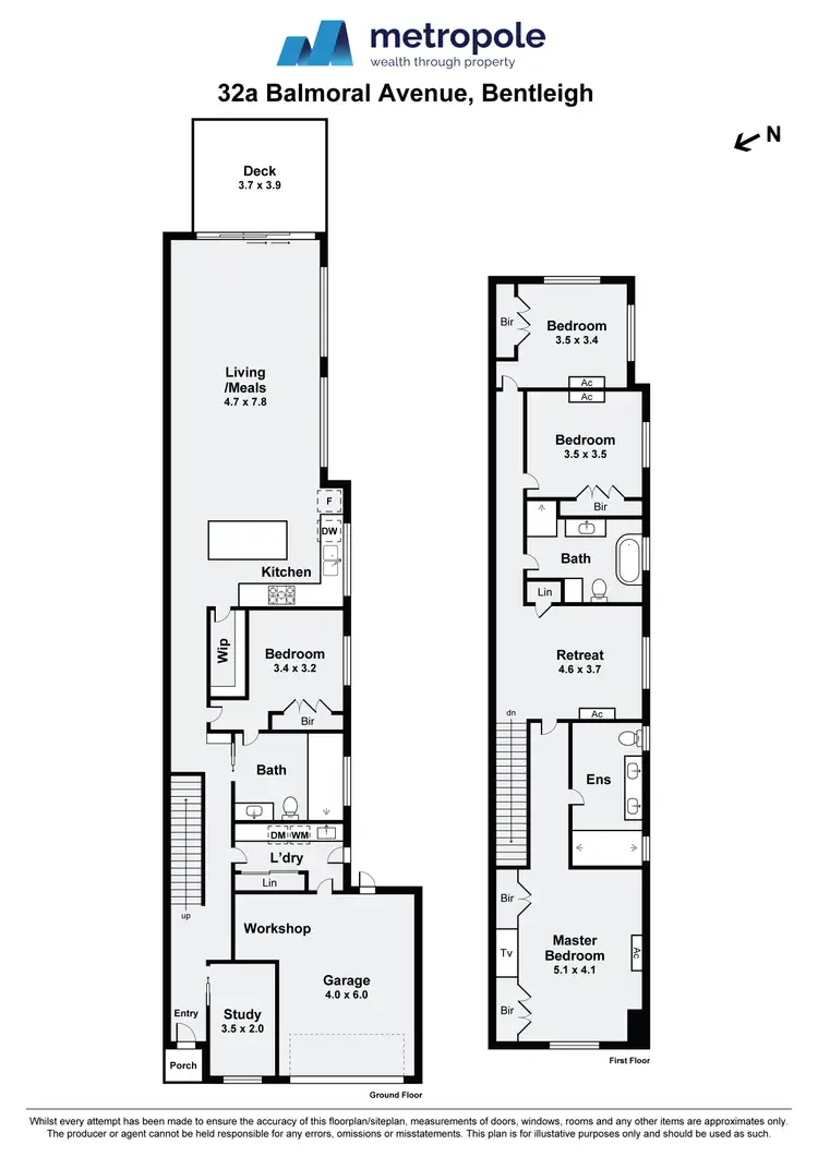 Floorplan of Homely townhouse listing, 32A Balmoral Avenue, Bentleigh VIC 3204