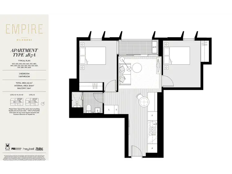 Floorplan of Homely apartment listing, 5801/81 A'beckett Street, Melbourne VIC 3000