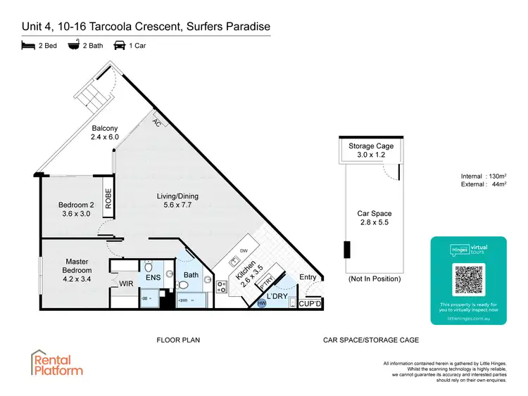 Floorplan of Homely unit listing, 4/10-16 Tarcoola Cres, Chevron Island QLD 4217