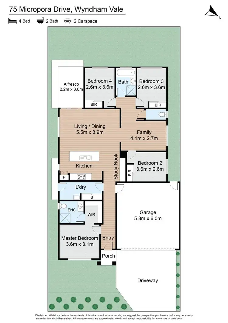 Floorplan of Homely house listing, 75 Micropora Drive, Wyndham Vale VIC 3024