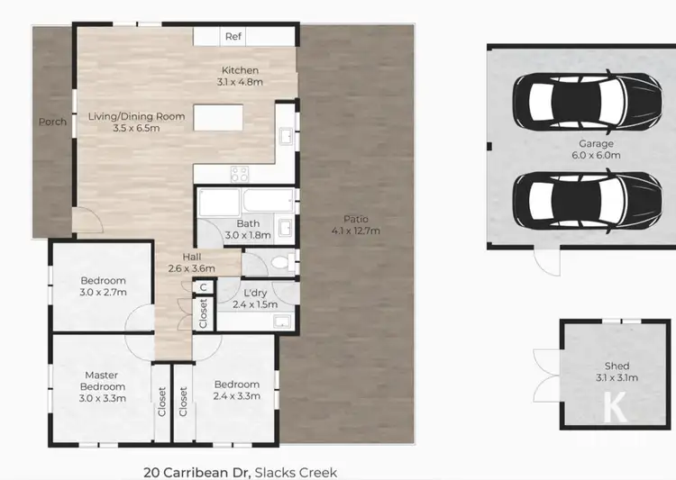 Floorplan of Homely house listing, 20 Carribean Drive, Slacks Creek QLD 4127