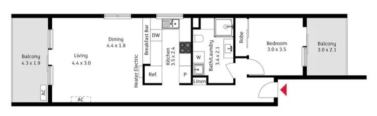 Floorplan of Homely unit listing, 44/23 Aspinall Street, Watson ACT 2602