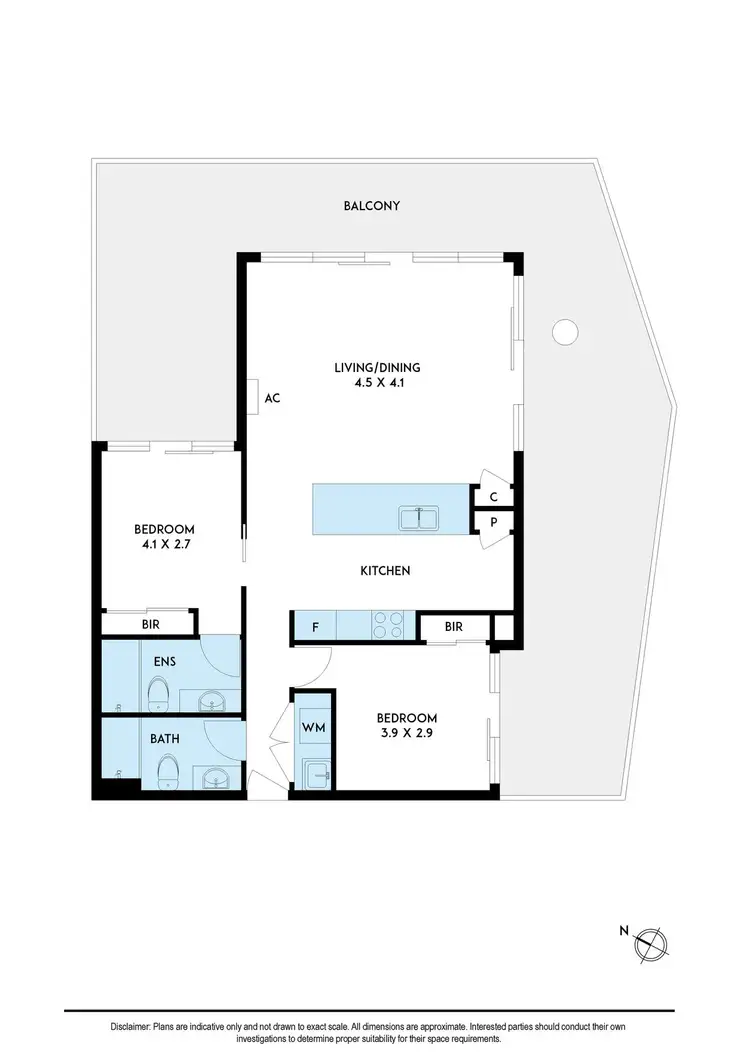 Floorplan of Homely apartment listing, 12/54 La Scala Avenue, Maribyrnong VIC 3032