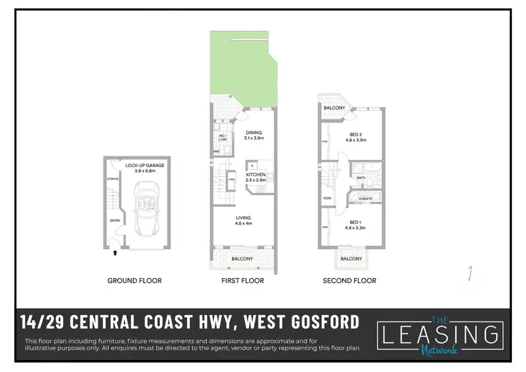Floorplan of Homely townhouse listing, 14/29 Central Coast Highway, West Gosford NSW 2250