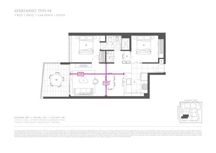Floorplan of Homely apartment listing, 404/5 Waterloo Street, East Brisbane QLD 4169
