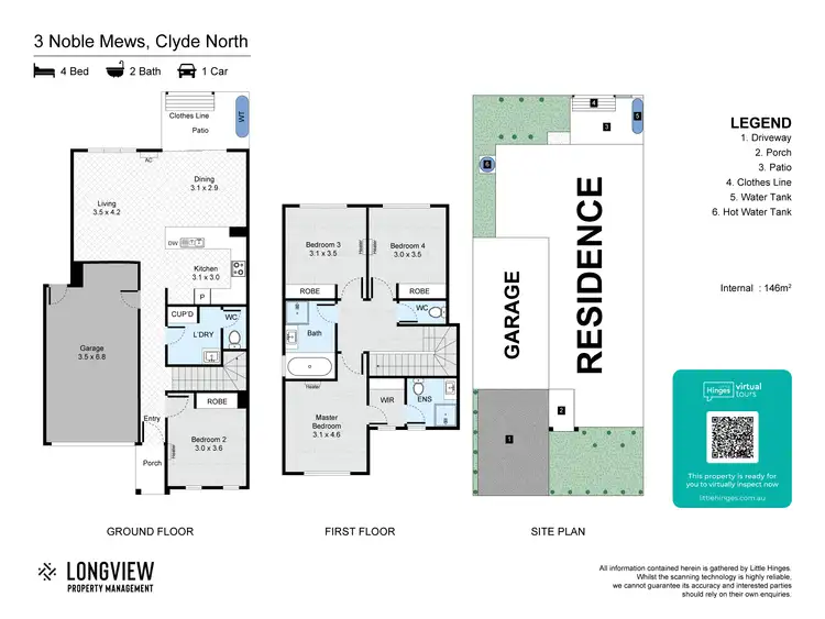 Floorplan of Homely townhouse listing, 3 Noble Mews, Clyde North VIC 3978