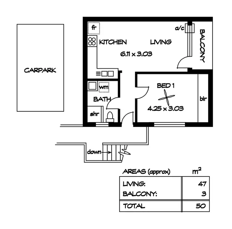 Floorplan of Homely unit listing, Unit 6/10 Collins Street, Enfield SA 5085