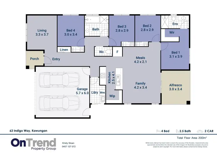 Floorplan of Homely house listing, 63 Indigo Way, Kawungan QLD 4655