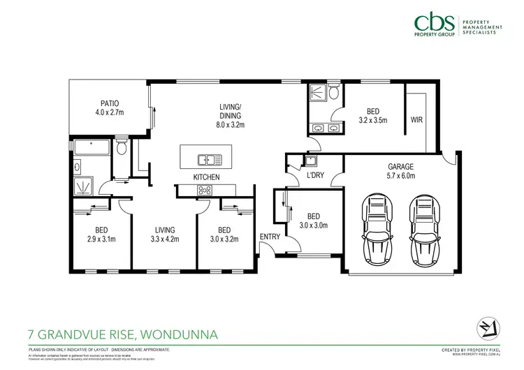Floorplan of Homely house listing, 7 Grandvue Rise, Wondunna QLD 4655