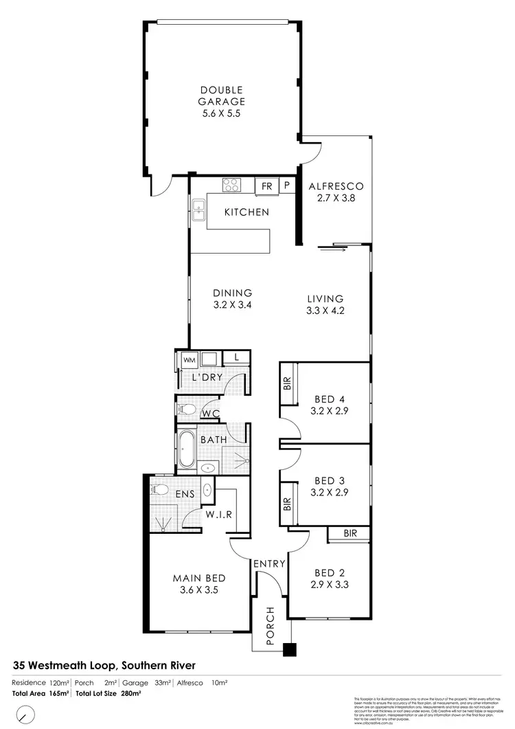 Floorplan of Homely house listing, 35 Westmeath Loop, Southern River WA 6110