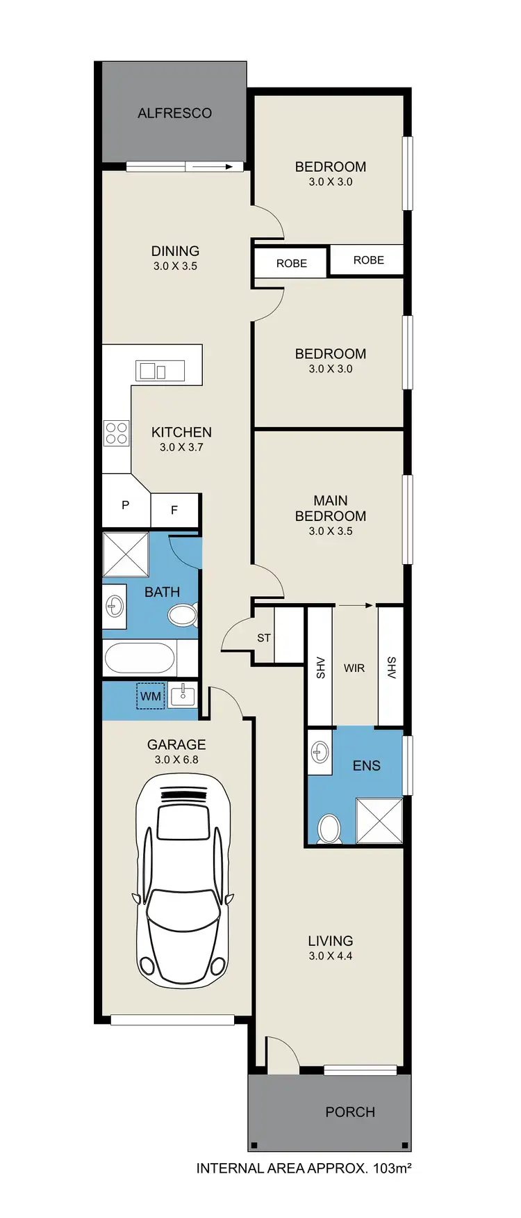 Floorplan of Homely apartment listing, 1/66 Malachite Street, Chisholm NSW 2322