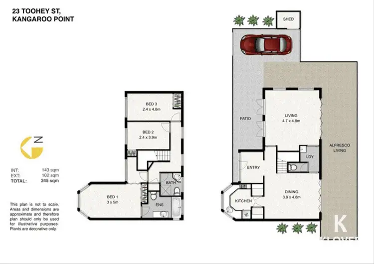Floorplan of Homely house listing, 23 Toohey St, Kangaroo Point QLD 4169