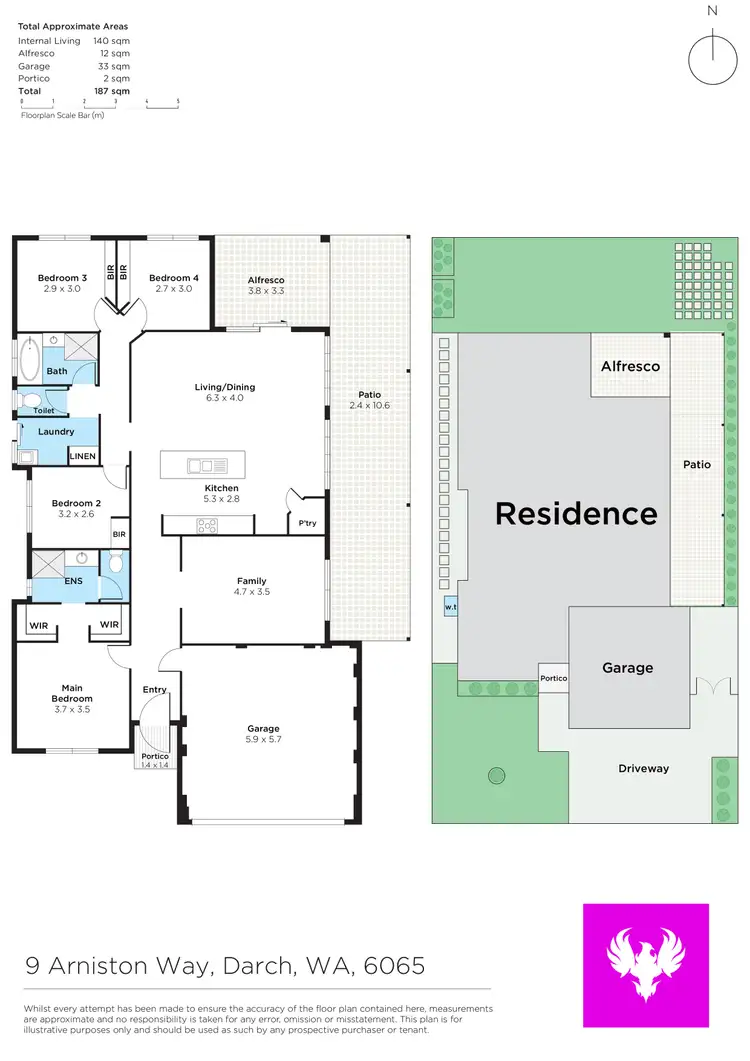 Floorplan of Homely house listing, 9 Arniston Way, Darch WA 6065