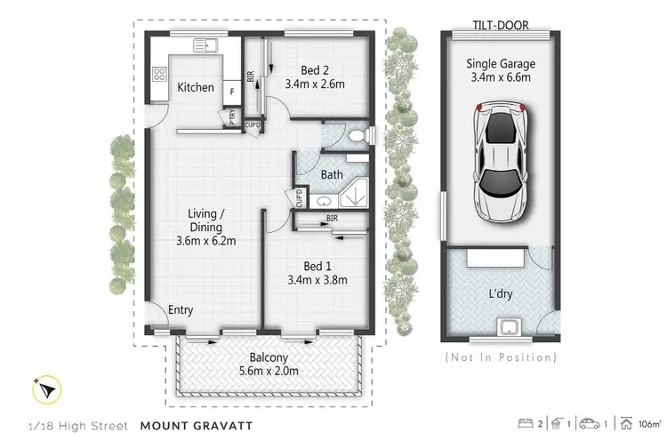 Floorplan of Homely apartment listing, 1/18 High Street, Mount Gravatt QLD 4122