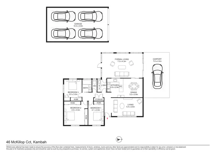 Floorplan of Homely house listing, 46 McKillop Circuit, Kambah ACT 2902
