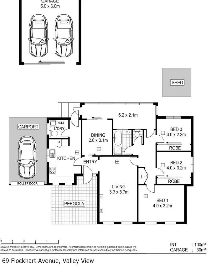 Floorplan of Homely house listing, 69 Flockhart Avenue, Valley View SA 5093