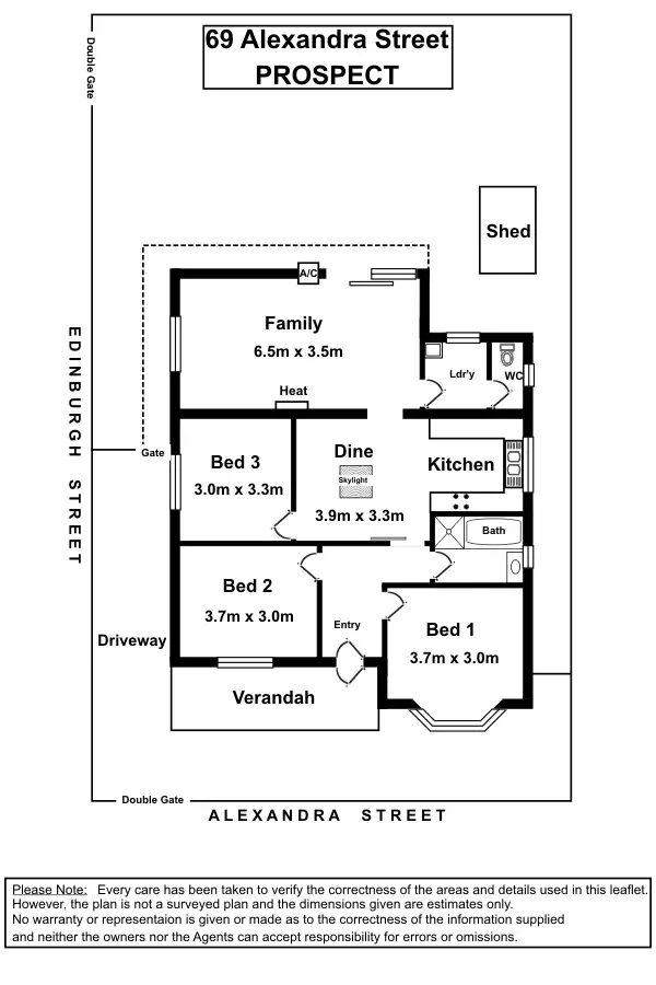 Floorplan of Homely house listing, 69 Alexandra Street, Prospect SA 5082