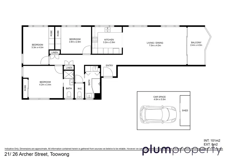 Floorplan of Homely unit listing, 21/26 Archer Street, Toowong QLD 4066