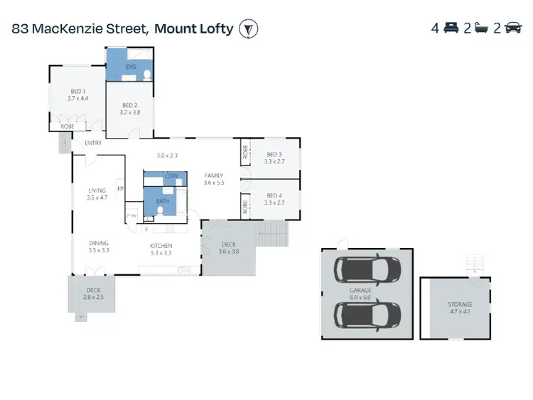 Floorplan of Homely house listing, 83 Mackenzie Street, Mount Lofty QLD 4350