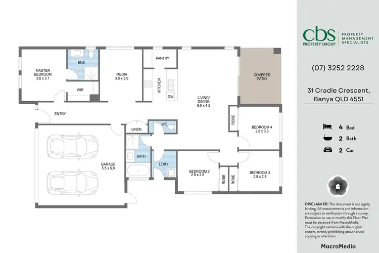 Floorplan of Homely house listing, 31 Cradle Crescent, Banya QLD 4551