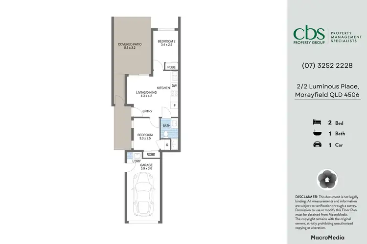Floorplan of Homely house listing, 2/2 Luminous Place, Morayfield QLD 4506
