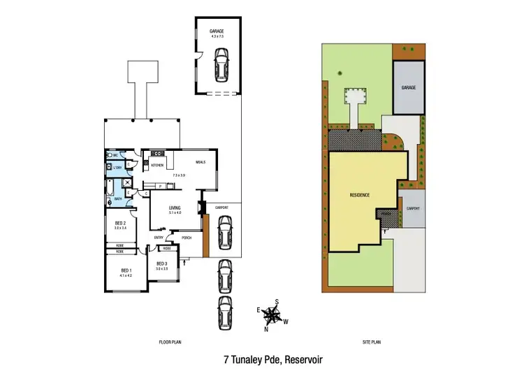 Floorplan of Homely house listing, 7 Tunaley Parade, Reservoir VIC 3073