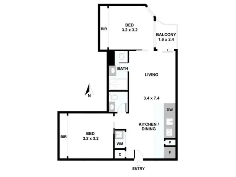 Floorplan of Homely apartment listing, 704/338 Kings Way, South Melbourne VIC 3205